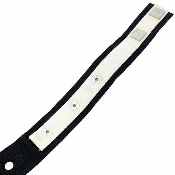 Chanel Belt Sport Line Coco Mark Double Nylon Ivory White Black CHANEL CC main image 5